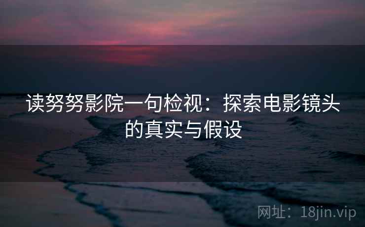 读努努影院一句检视：探索电影镜头的真实与假设